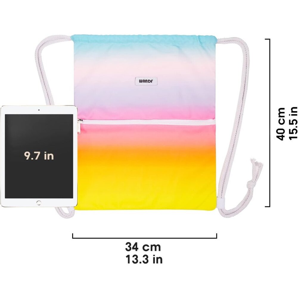 Rainbow Drawstring Backpack - Chic, Lightweight &… - image 3